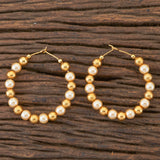 Pearl earrings/ Indian hoop earrings/ gold hoop earrings/pearl hoops/ Delicate earrings/Bali earrings/Punjabi Baali/ Pakistani earrings