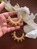 Pearl hoop earrings/Indian Earrings/Pearl hoops/Statement earrings/Baali earrings/ punjabi earrings/ pakistani earrings