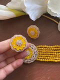 Kundan choker/Yellow Choker Necklace/Indian wedding jewelry/Sabyasachi Necklace