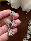 Rose Gold Necklace /Diamond Necklace / CZ Indian Necklace /Statement Jewelry/ Statement Necklace/ Indian wedding Jewelry/ Bridal Necklace