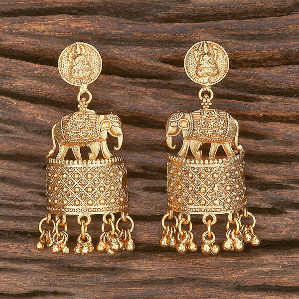 Gold Temple Earrings / Temple Jewelry / South Indian Earrings/ Elephant jewelry/ Traditional Earrings/ Indian Jewelry/ Amrapali earrings