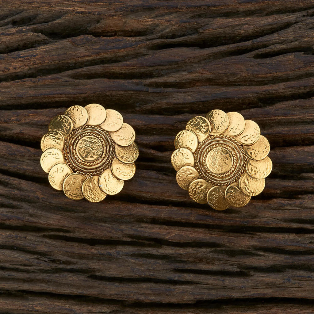 Coin Earrings Gold earrings Stud Earrings Indian earrings