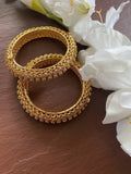 Gold Bangles/Indian Bangles/Antique gold Kada/openable bangles/temple jewelry/Thick Kada/south indian jewelry/ Bridal jewelry/Pakistani Kada