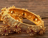 Gold Bangles/Indian Bangles/ Kundan Kada/openable bangles/temple jewelry/kemp bangles/Ghungroo bangles/south indian jewelry/ Bridal jewelry