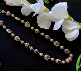 Victorian Necklace /Kundan Long Necklace /Green Long Necklace/ Indian long Victorian necklace/ Statement jewelry/ sabyasachi Necklace