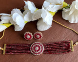 Kundan choker/Ruby Choker Necklace/Indian wedding jewelry/Sabyasachi Necklace