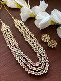 Kundan Necklace /Long Kundan Necklace/ Indian jewelry / Kundan Three layered necklace / Kundan rani haar / Statement necklace / Sabyasachi jewelry