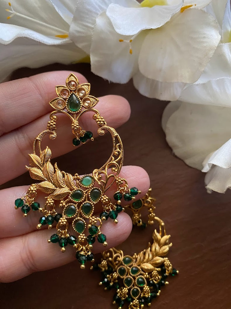 Buy 22Kt Enchanting Chandbali Gold Earrings 74VL7647 Online from Vaibhav  Jewellers