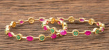 Ruby Green Bangles/CZ Bangles /Indian Bangles/Gold Bangle/Delicate Bracelets/Bridal bangles/Pakistani Jewelry/stacking Bangles/ wedding
