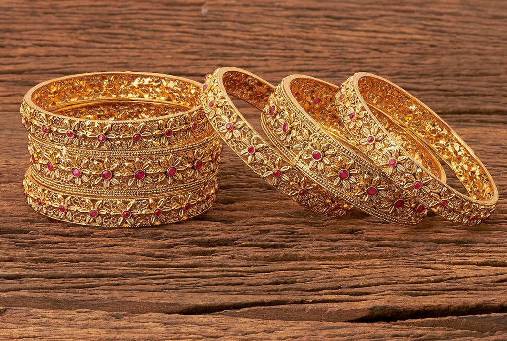 6 bangles set gold deals