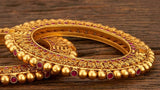 Matte Gold Openable Bangles/Pacheli /Kada/ Gold Bangles/Indian Bangles/ Temple jewelry/Indian Wedding Jewelry/ruby bangles/Amrapali jewelry
